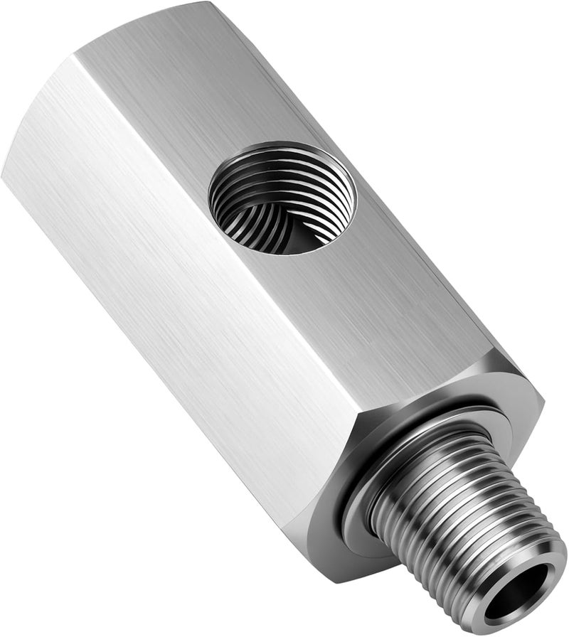 Senlinyu محول حساس ضغط الزيت 1/8 BSPT، من الفولاذ المقاوم للصدأ 304 1/8" BSPT أنثوي إلى ذكر مع منفذ NPT، لتغذية زيت التيربو ومقياس ضغط الزيت - Image 1